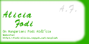 alicia fodi business card